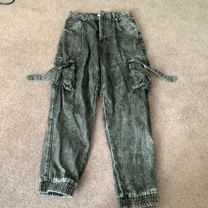 black garage cargo pants